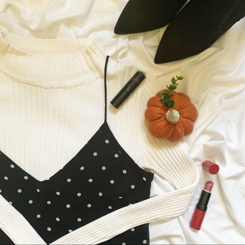 Polka Dot Slip Lace Thin Straps H&M Dress